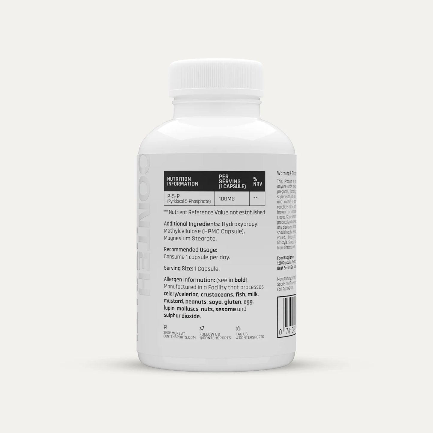 Conteh Sports Pyridoxal - 5 - Phosphate (P-5-P) 120 caps