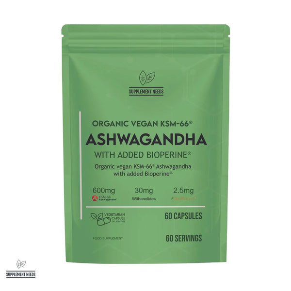 Supplement Needs Vegan Ashwagandha KSM-66 60 Caps