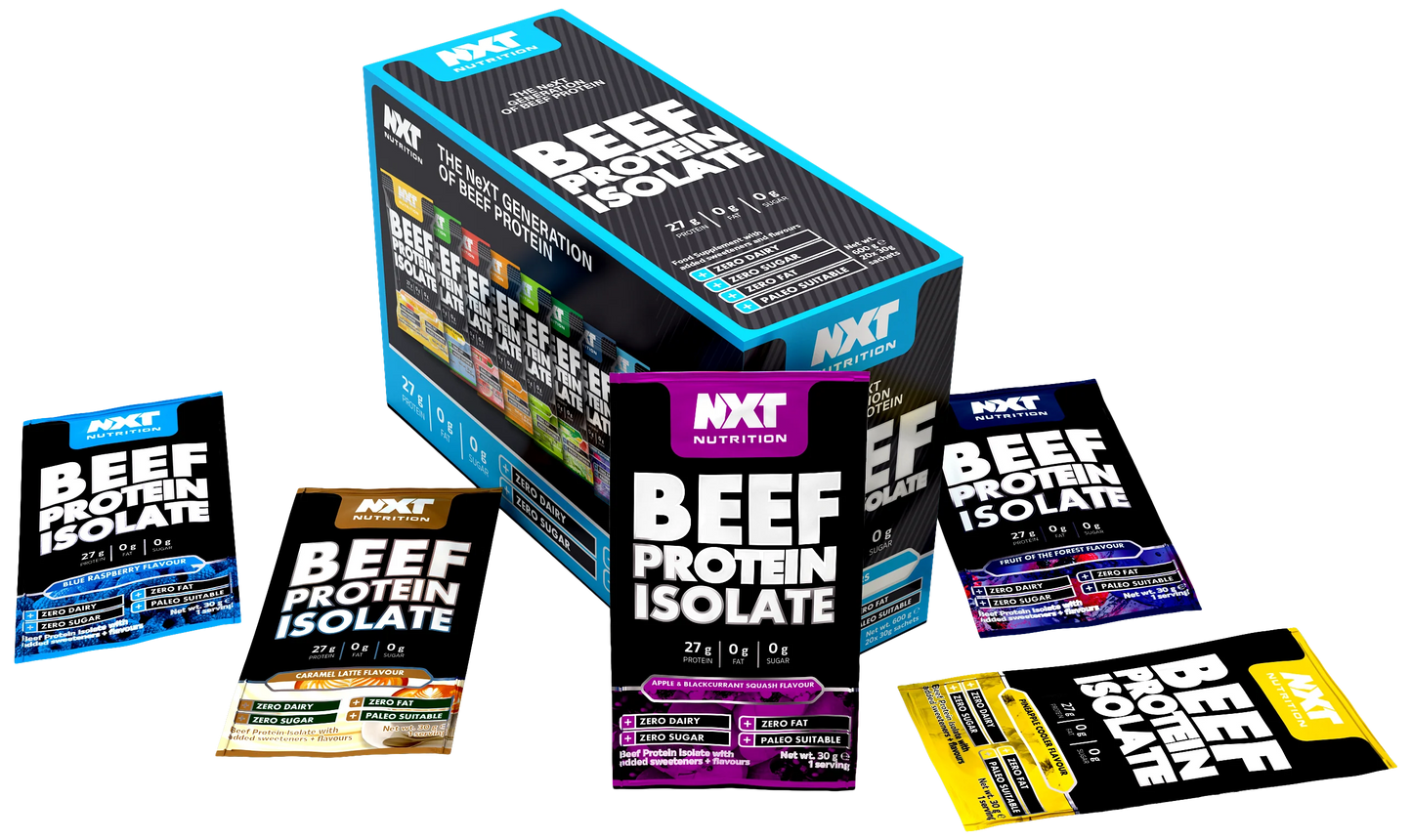 NXT Nutrition Beef Protein Isolate Mixed Sachets x 20